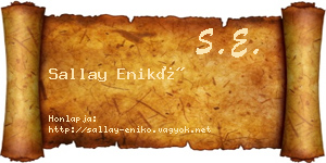 Sallay Enikő névjegykártya